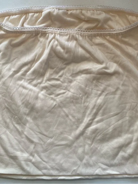 Cream Women's Tank Top with Pink Rose Accent - Picture 2 of 3